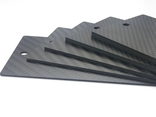 CFRP Yaprak Parlak Siyah Karbon Elyaf Yaprak 3mm 200x300mm