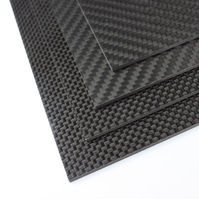 3k Karbon Fiber Yaprak 3mm Kalınlığı 1 4 &quot; 1.5 mm Parlak Mat Plain Twill Dokunmuş