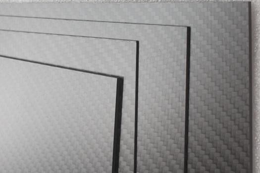 Su geçirmez ve uzun süreli 1000mm X 1000mm 3K Twill Mat Karbon Fiber Laminated Sheet stokta