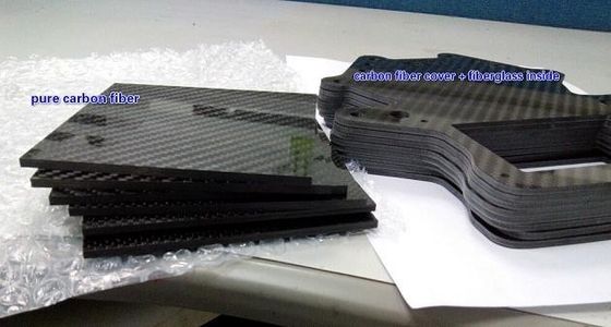 Karbon Fiber Görünüşü Karışık Cam Lifi Plak Panel Yaprak 1mm