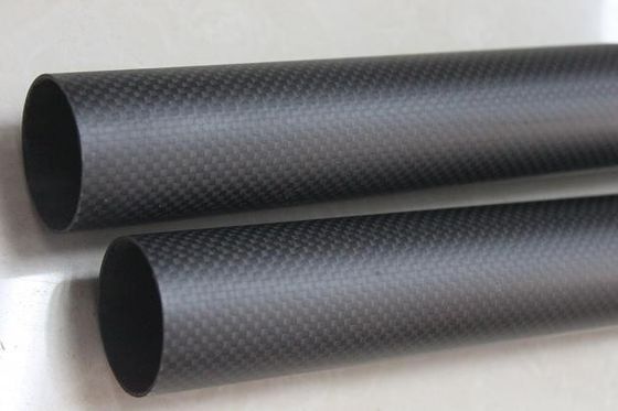 Büyük OD yuvarlak özel karbon fiber tüpleri 50mm 40mm 3.5 &quot;